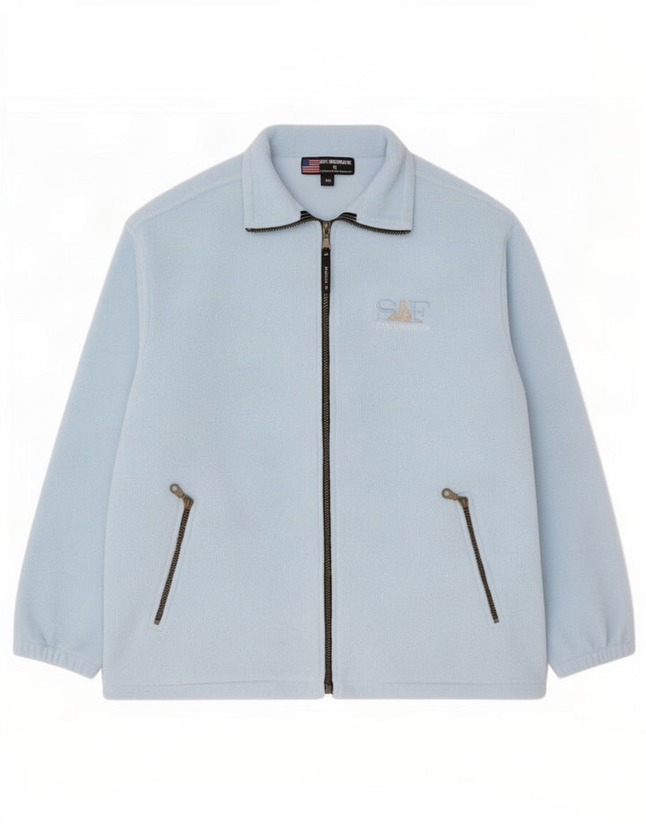 Vintage hombres chaqueta de lana Reino Unido 38 azul medio