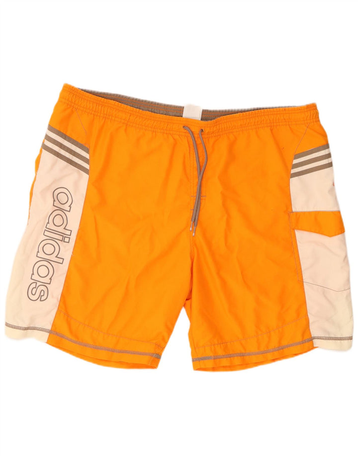 Adidas - Bañador gráfico para hombre, talla 2XL, color naranja, poliéster