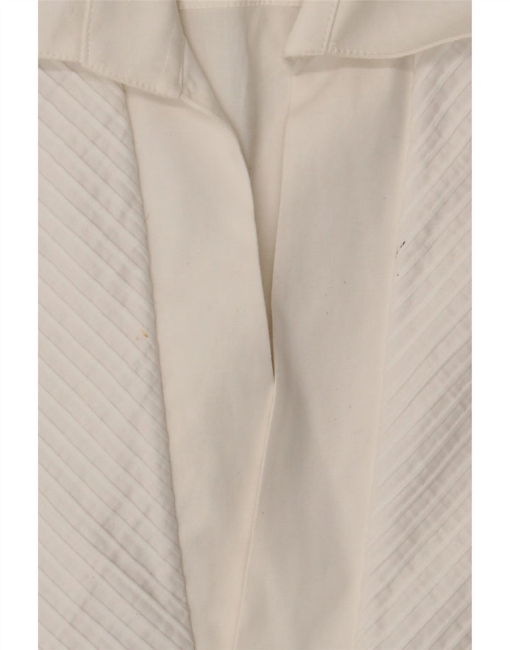 Vintage camisa de mujer Reino Unido 14 algodón blanco medio