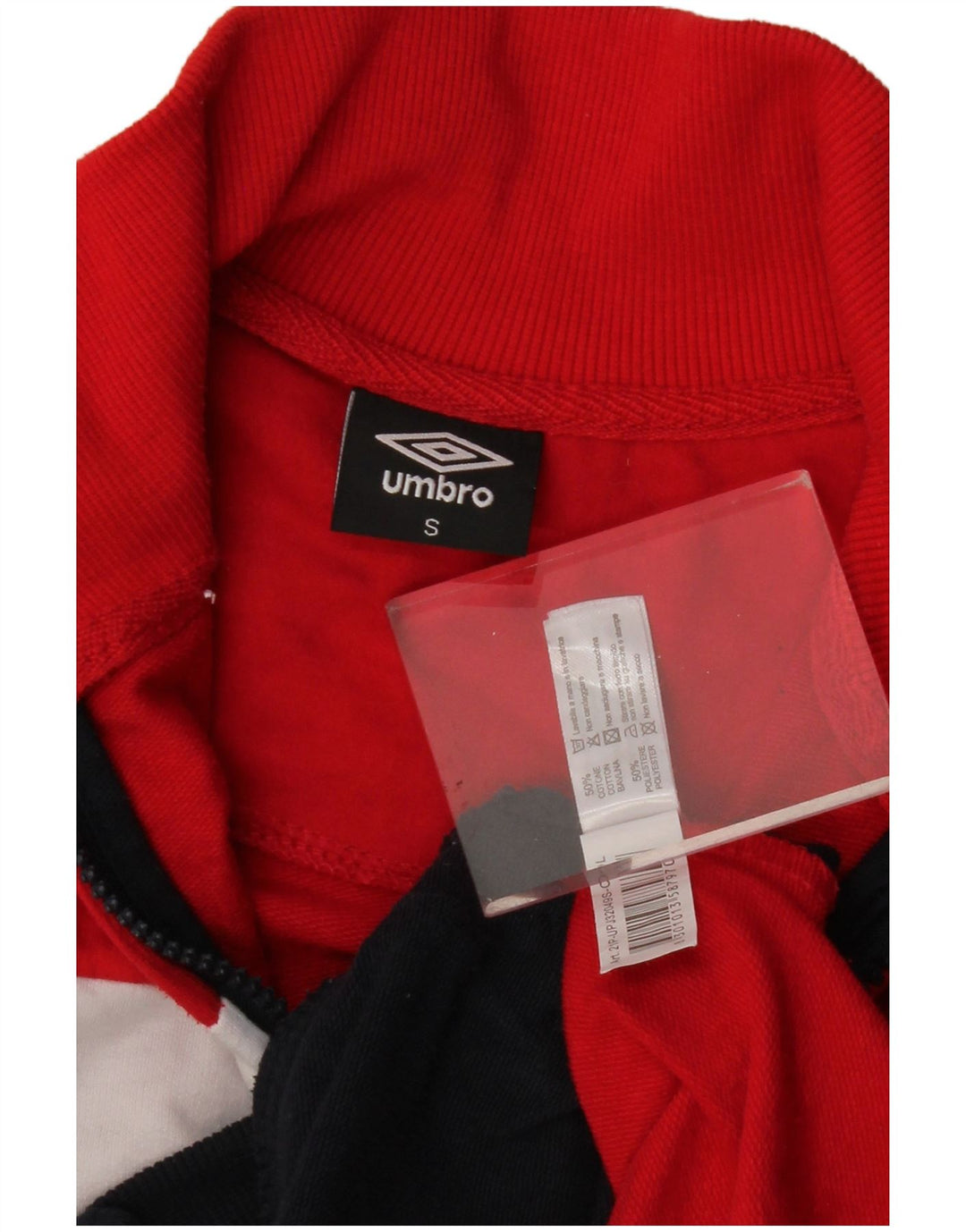 Umbro Chaqueta de chándal para mujer UK 10 Small Azul marino Colorblock Algodón