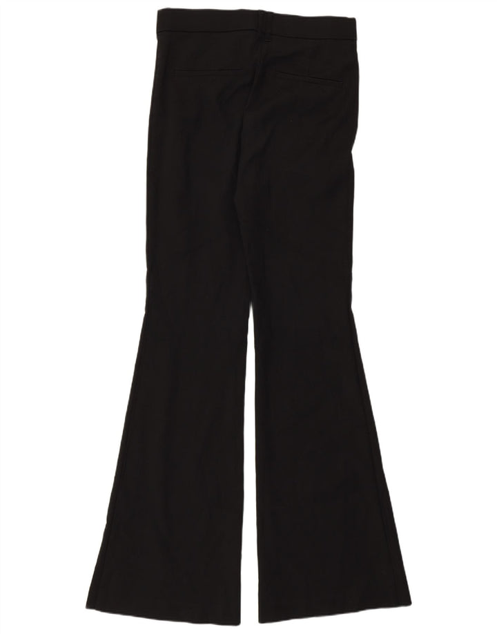 Zara Mujer Pantalón Casual Acampanado Mediano W28 L33 Algodón Negro