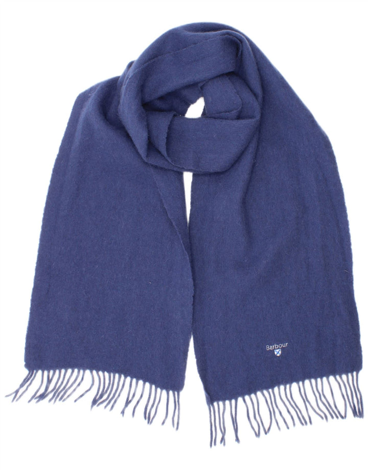 Bufanda Barbour Hombre Rectángulo Talla Única Lana Azul
