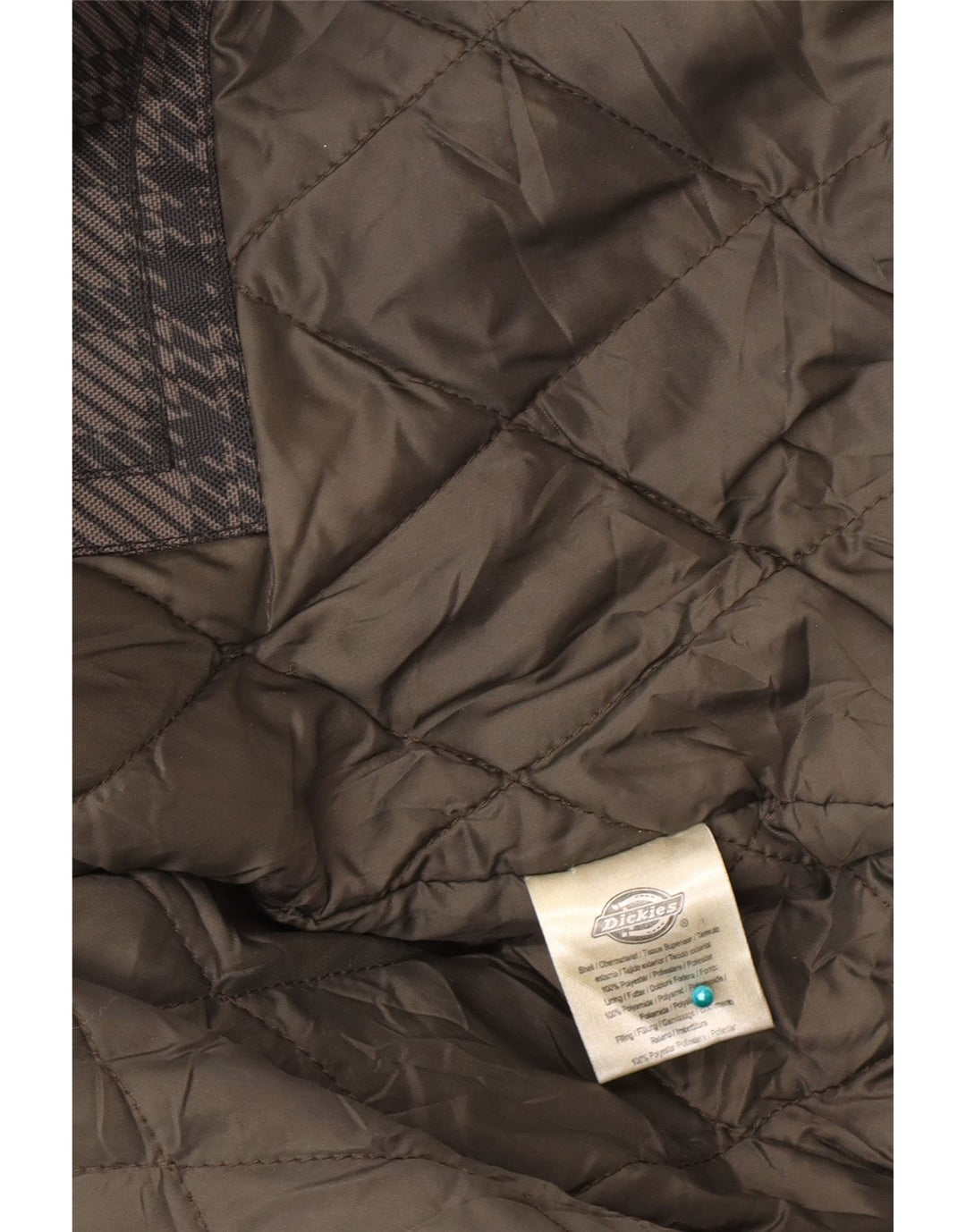 Dickies Chaqueta Bomber Acolchada con Capucha para Mujer Reino Unido 44 Grande Gris Pata de Gallo