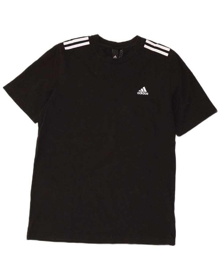 Adidas - Camiseta para hombre, talla grande, algodón negro