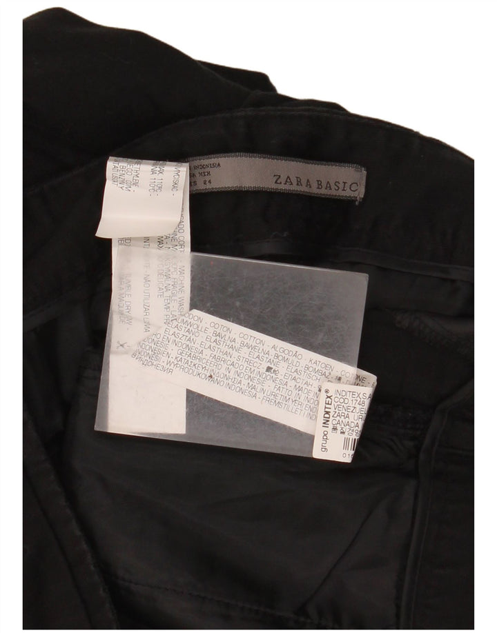 ZARA Pantalones cortos chinos para mujer EU 34 2XS W24 Algodón negro