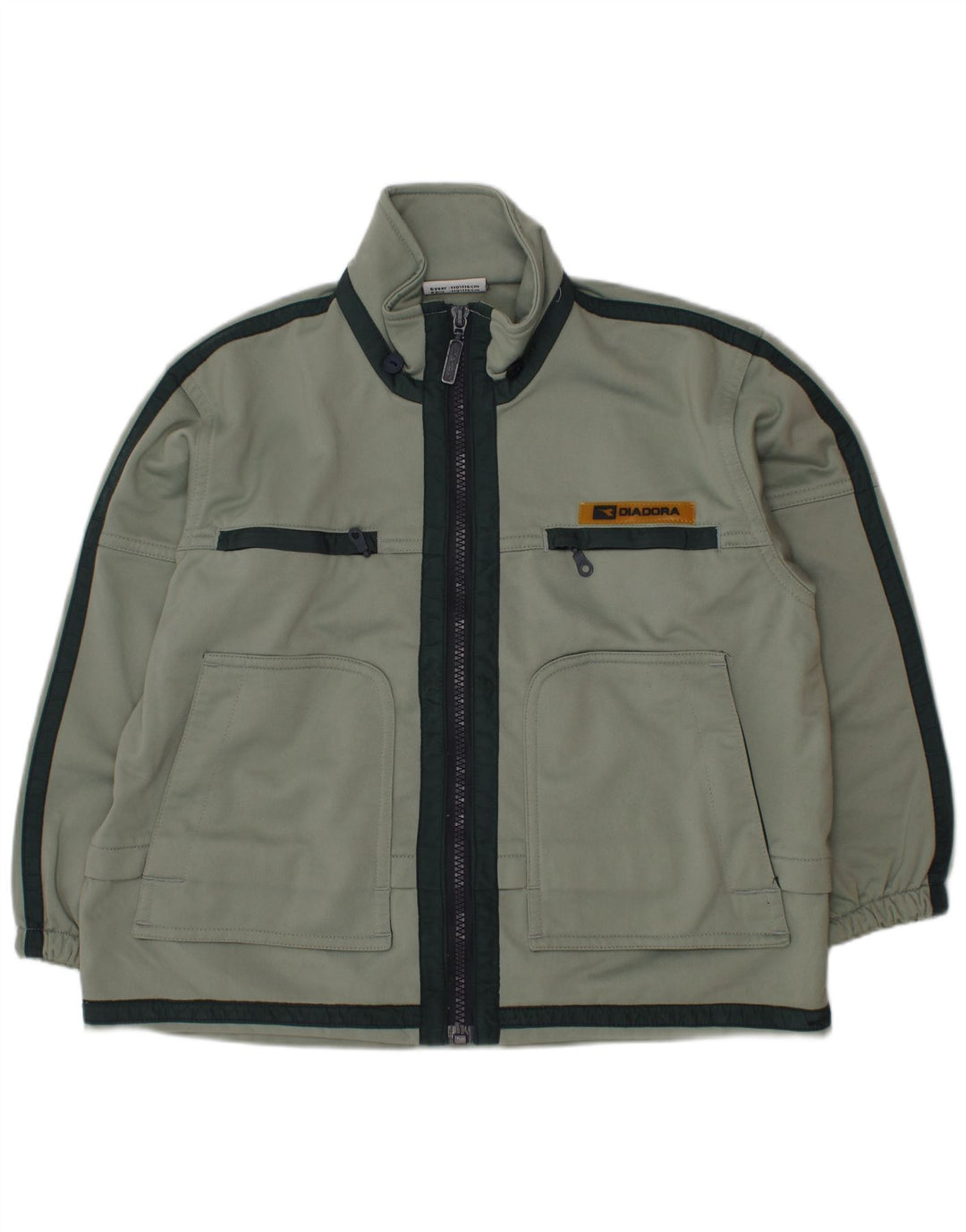 DIADORA Chaqueta de chándal para niño 5-6 años Verde Poliéster color block