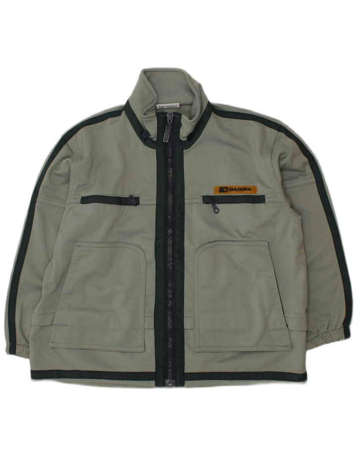 DIADORA Chaqueta de chándal para niño 5-6 años Verde Poliéster color block