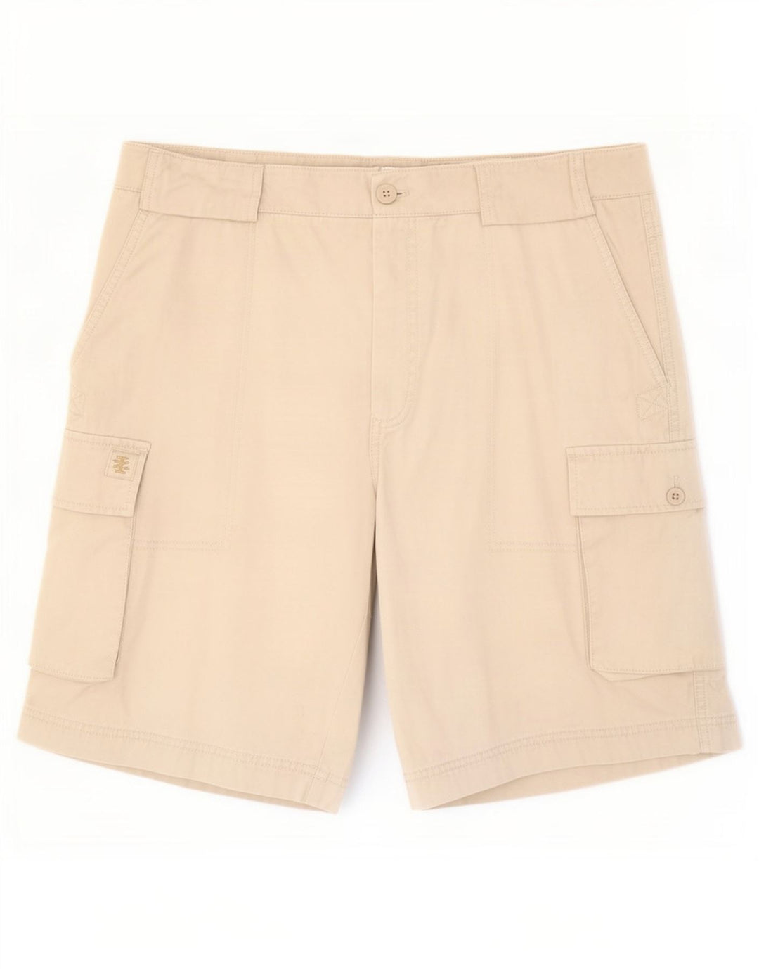 Izod Mens Cargo Shorts Grande W36 Algodón Beige