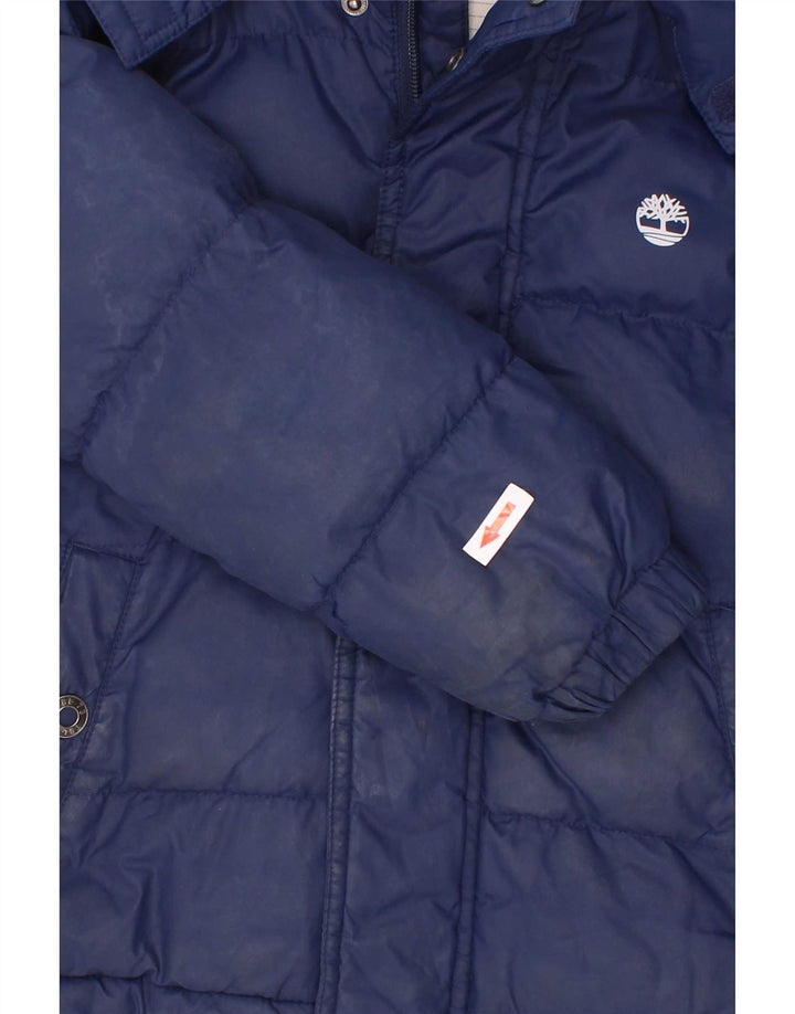 Timberland Chaqueta Acolchada Con Capucha Niño 4-5 Años Azul Marino Poliéster