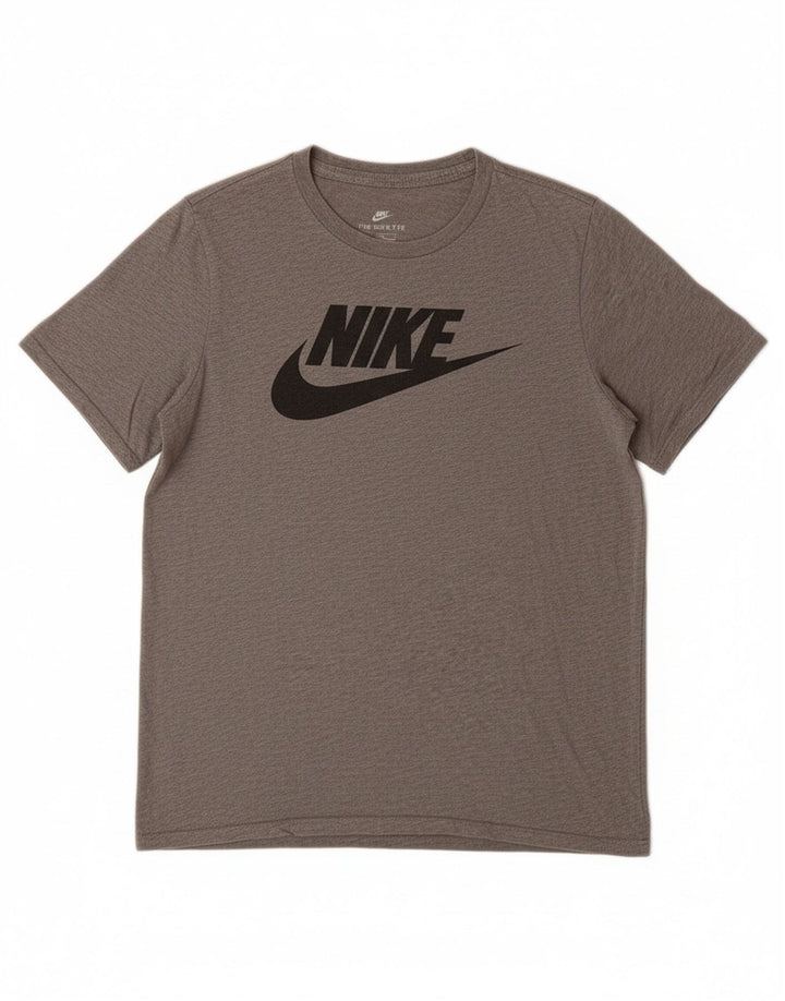 NIKE Camiseta gráfica de corte atlético para niños 12-13 años Grande Gris Algodón