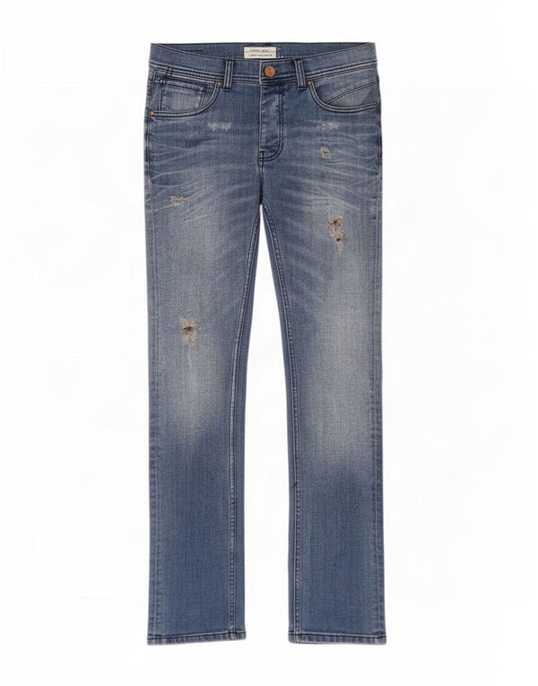 Zara Jeans ajustados desgastados para hombre EU 38 Small W30 L32 Azul