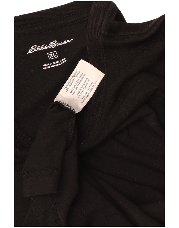Eddie Bauer Camiseta Hombre Top XL Algodón Negro
