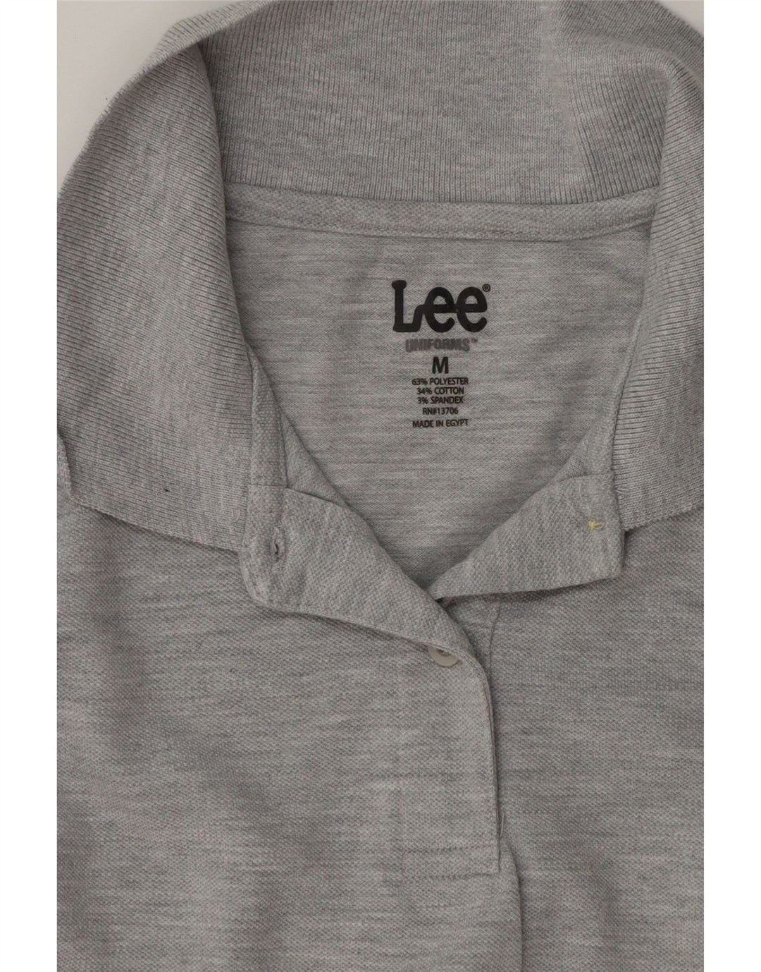 Polo Lee para mujer UK 40 Algodón moteado gris medio