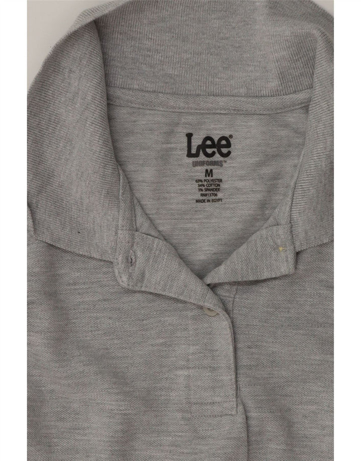 Polo Lee para mujer UK 40 Algodón moteado gris medio