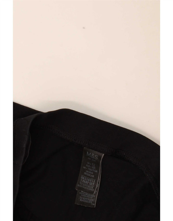 Marks & Spencer Leggings para mujer Reino Unido 12 Mediano Algodón negro