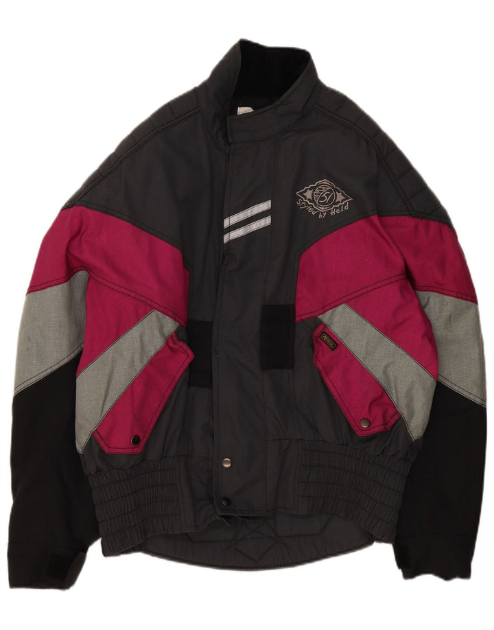 Held Chaqueta Racer para hombre UK 40 Large Gris Colorblock Poliamida