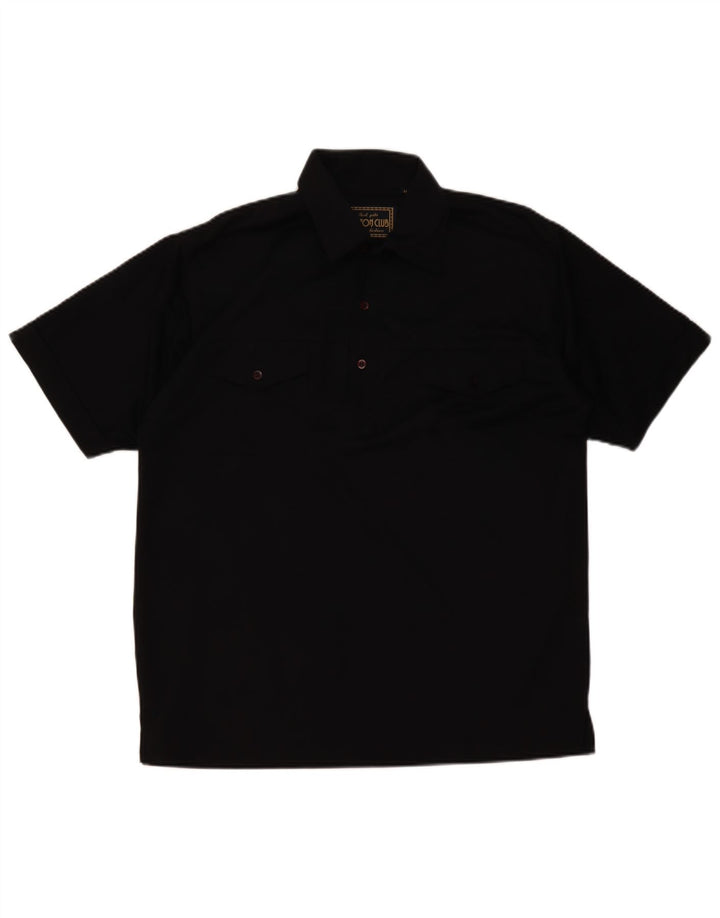 Cotton Club Polo Hombre Poliéster Negro Mediano