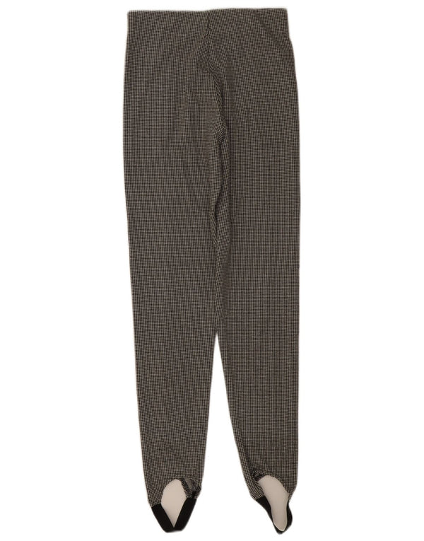Zara Mujer Pantalones Casuales Con Estribo Pequeño W26 L26 Gris Pata De Gallo