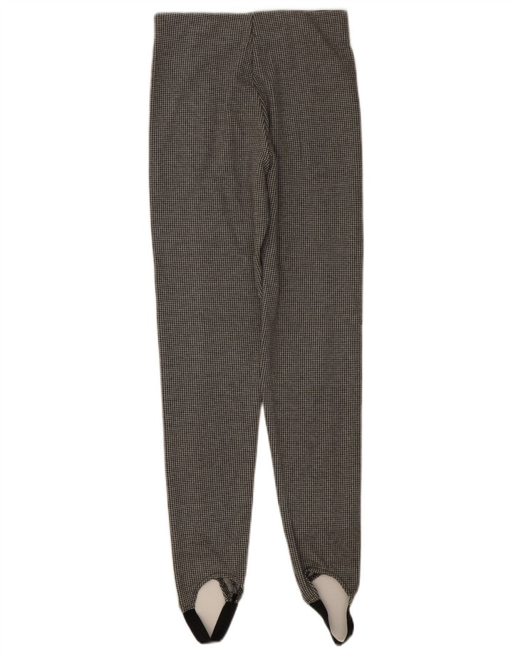 Zara Mujer Pantalones Casuales Con Estribo Pequeño W26 L26 Gris Pata De Gallo