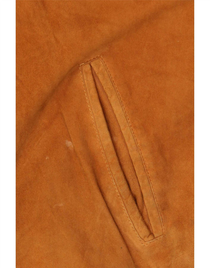 Vintage hombres ante bomber chaqueta IT 54 2XL cuero marrón