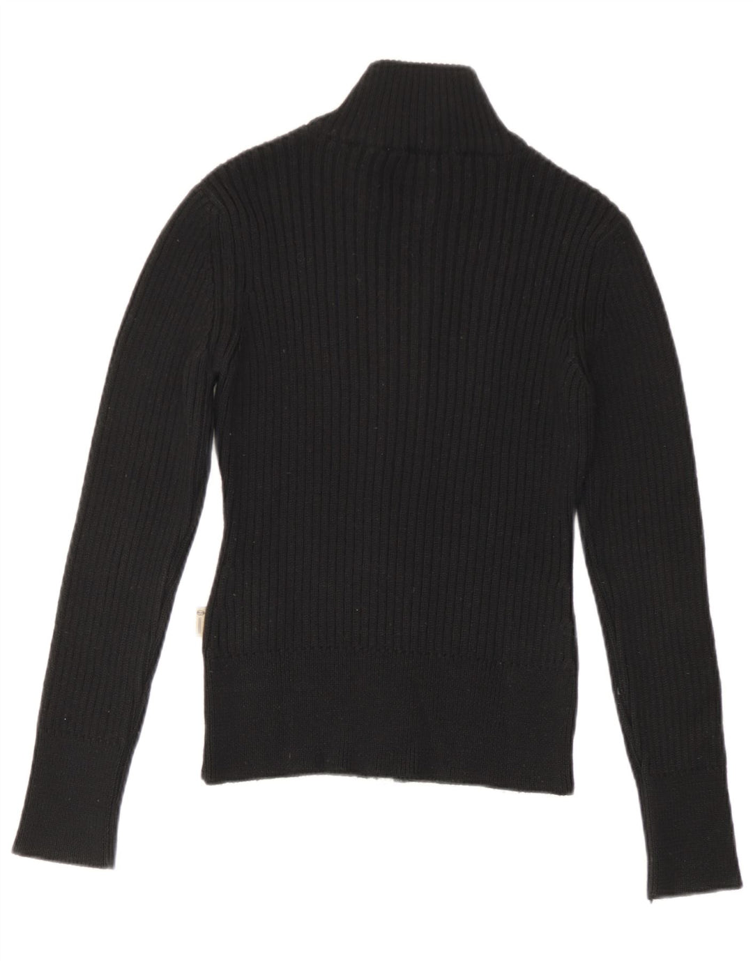 Sergio Tacchini Suéter tipo cárdigan con cremallera completa para mujer UK 10 Small Black