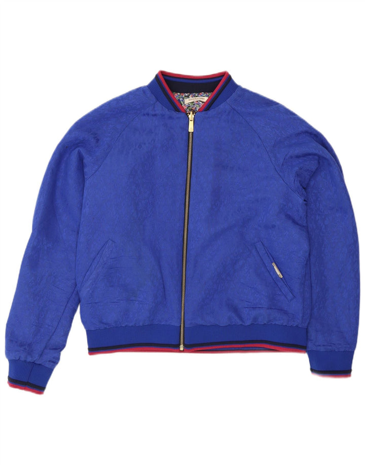 Scotch & Soda Chaqueta Reversible para Mujer UK 44 Azul Medio Floral