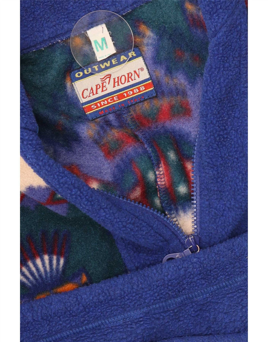 Jersey de forro polar con cuello y cremallera para hombre Cape Horn Poliéster geométrico azul medio