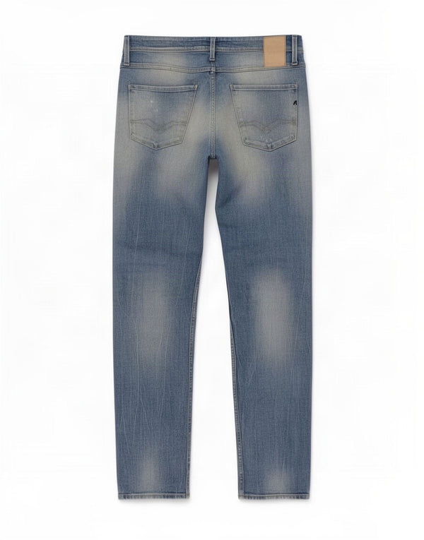 Replay Mujer Anbass Vaqueros Slim Desgastados W29 L32 Algodón Azul