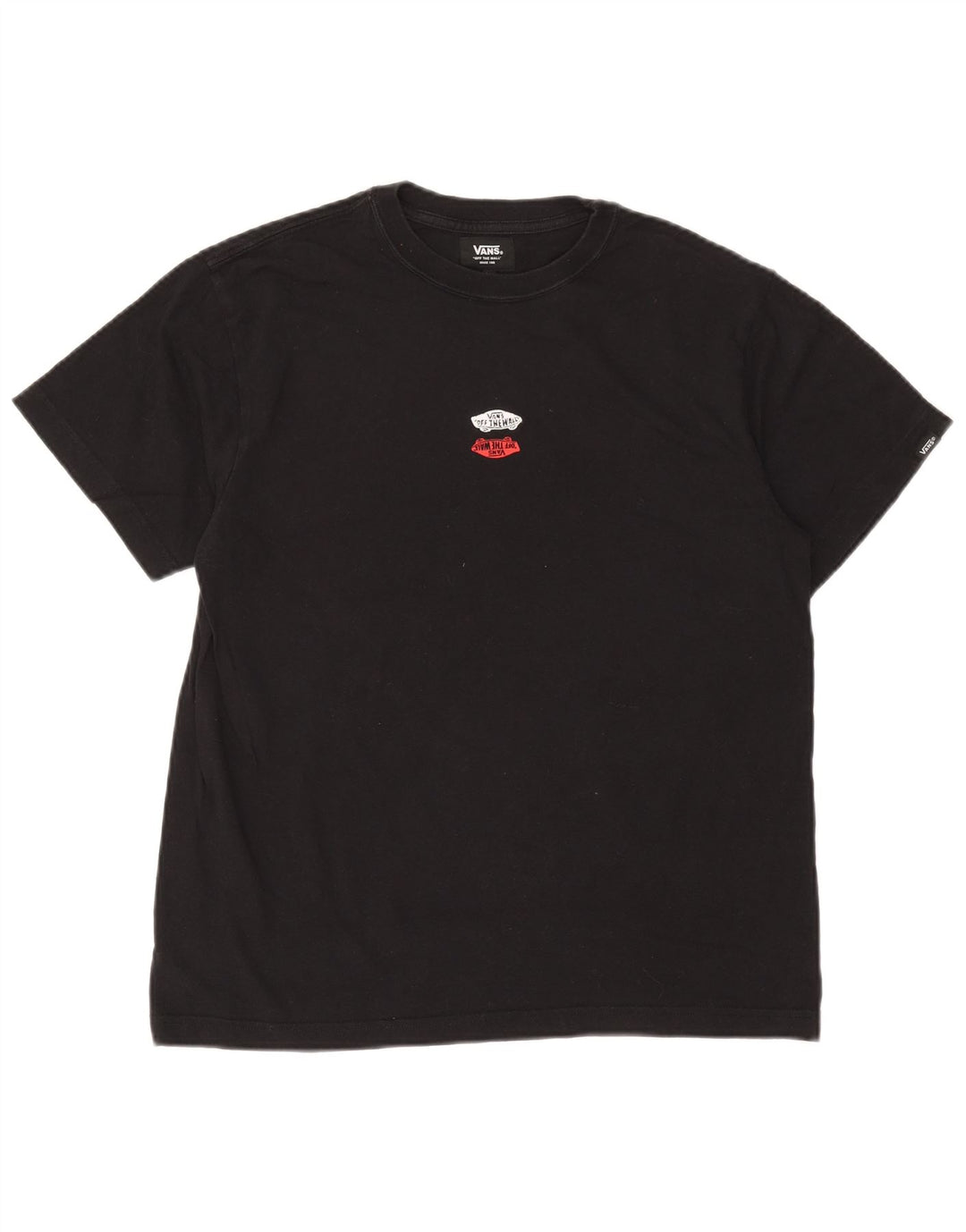 Camiseta Vans Hombre Top Medium Negro Algodón