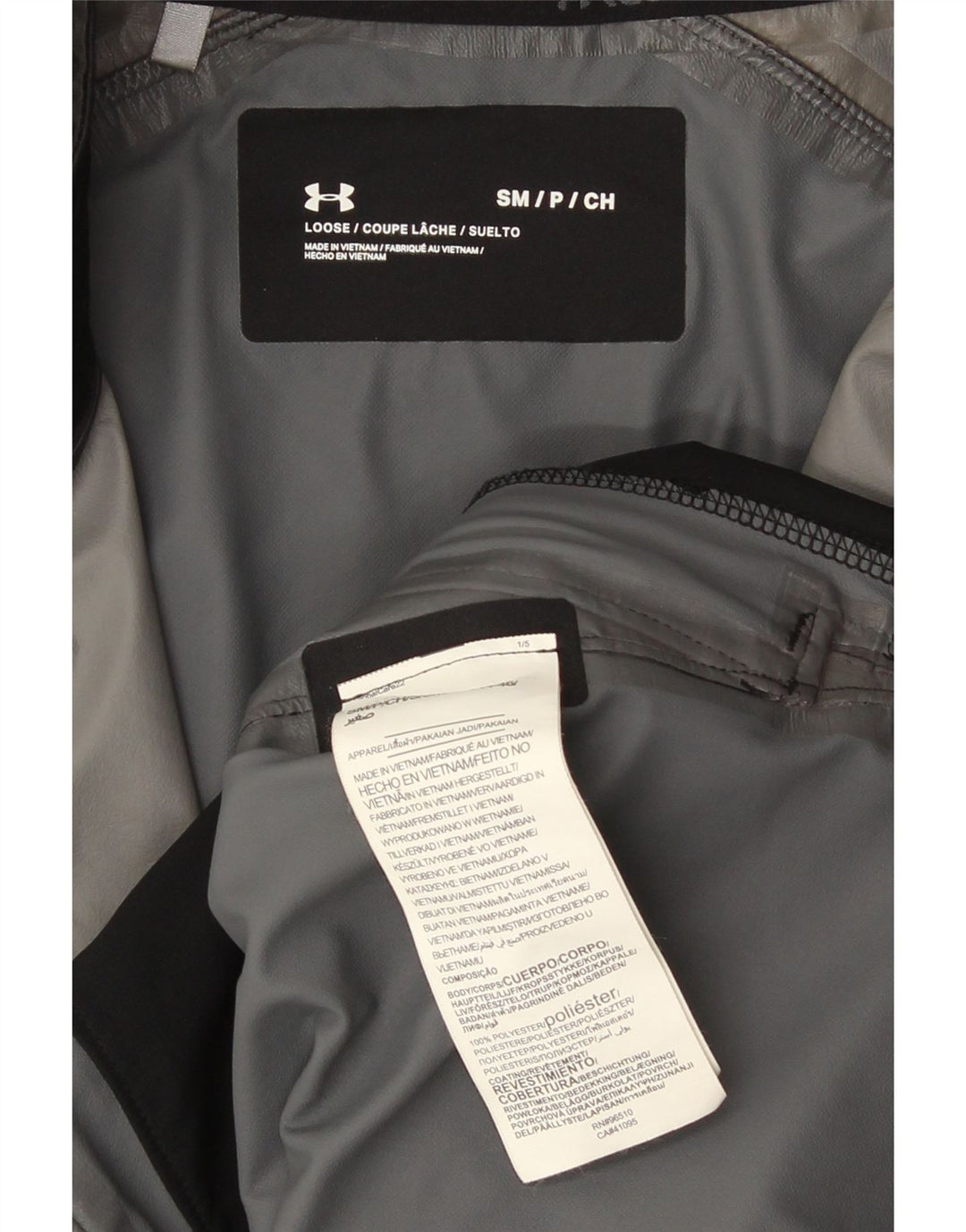 Under Armour Chándal para hombre Top Jacket Small Poliéster a rayas negras