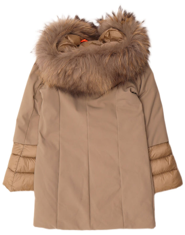 Roberto Ricci Designs Abrigo acolchado con capucha para niña 15-16 años Nylon beige