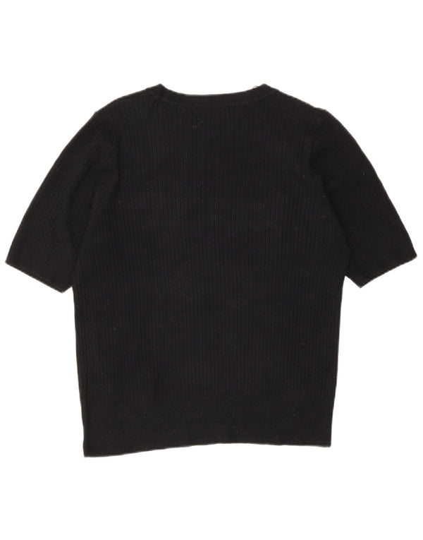 Marks & Spencer Camiseta para mujer Top UK 42 Medium Black Viscosa