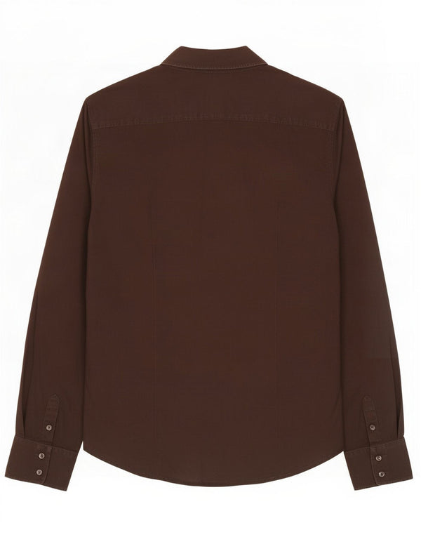 Tommy Hilfiger Camisa de esmoquin para mujer US 8 Marrón medio