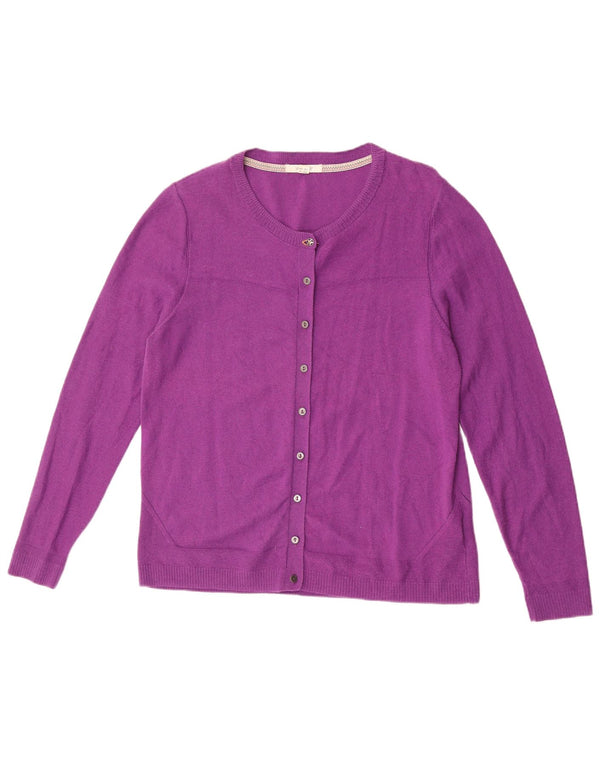 Cárdigan para mujer de White Stuff, talla grande, color morado, lana merino
