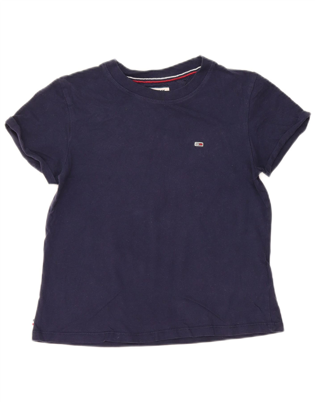TOMMY HILFIGER Camiseta extragrande para mujer UK 2 2XS Azul marino Algodón