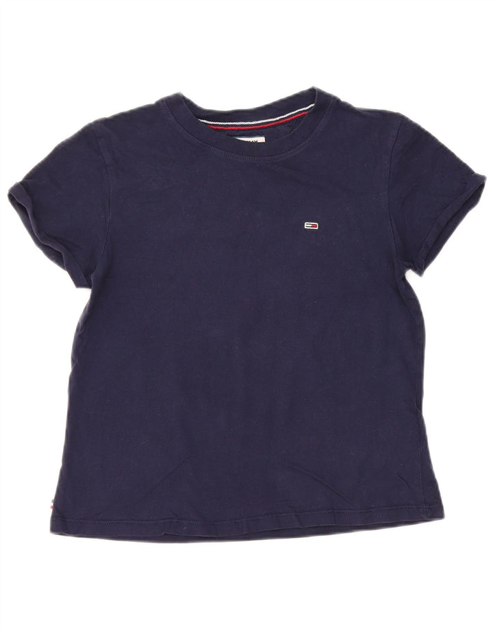 TOMMY HILFIGER Camiseta extragrande para mujer UK 2 2XS Azul marino Algodón
