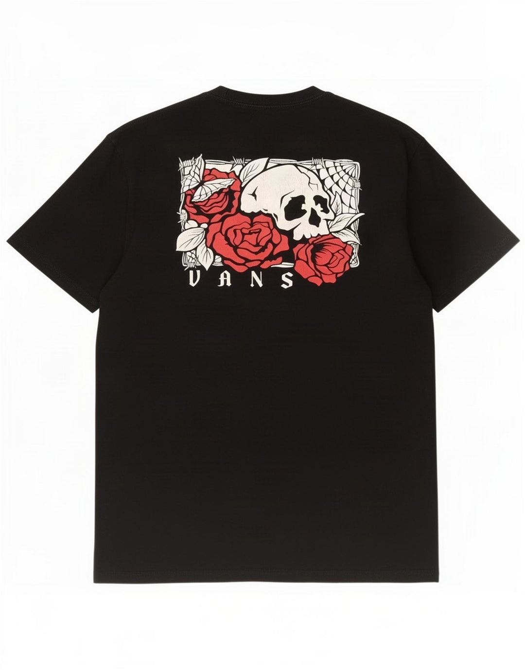 Vans - Camiseta gráfica para hombre, talla grande, algodón negro