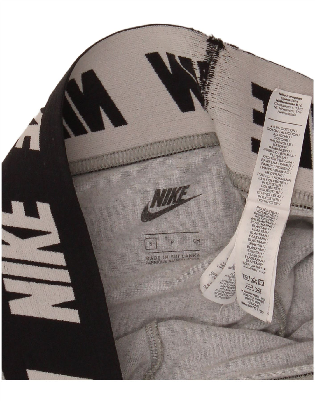 Nike Leggings gráficos para mujer UK 10 Small Gris Algodón