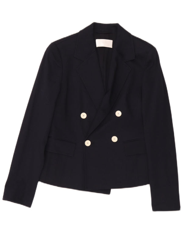 Hugo Boss Chaqueta tipo blazer con doble botonadura para mujer UK 6 XS Algodón azul marino