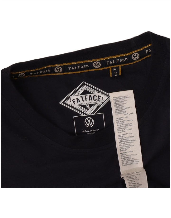 Camiseta estampada para hombre Fat Face Top mediano de algodón azul marino