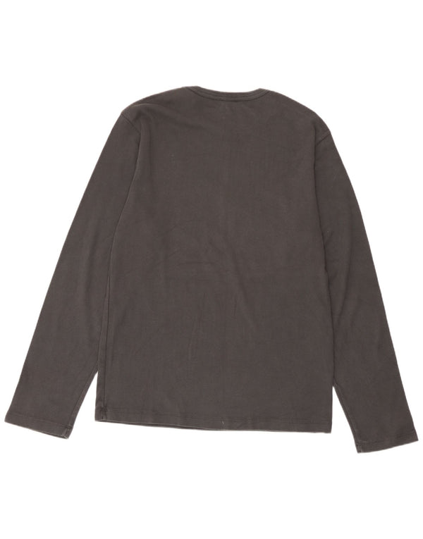 Gap Hombre Entallado Top Manga Larga Algodón Gris Grande