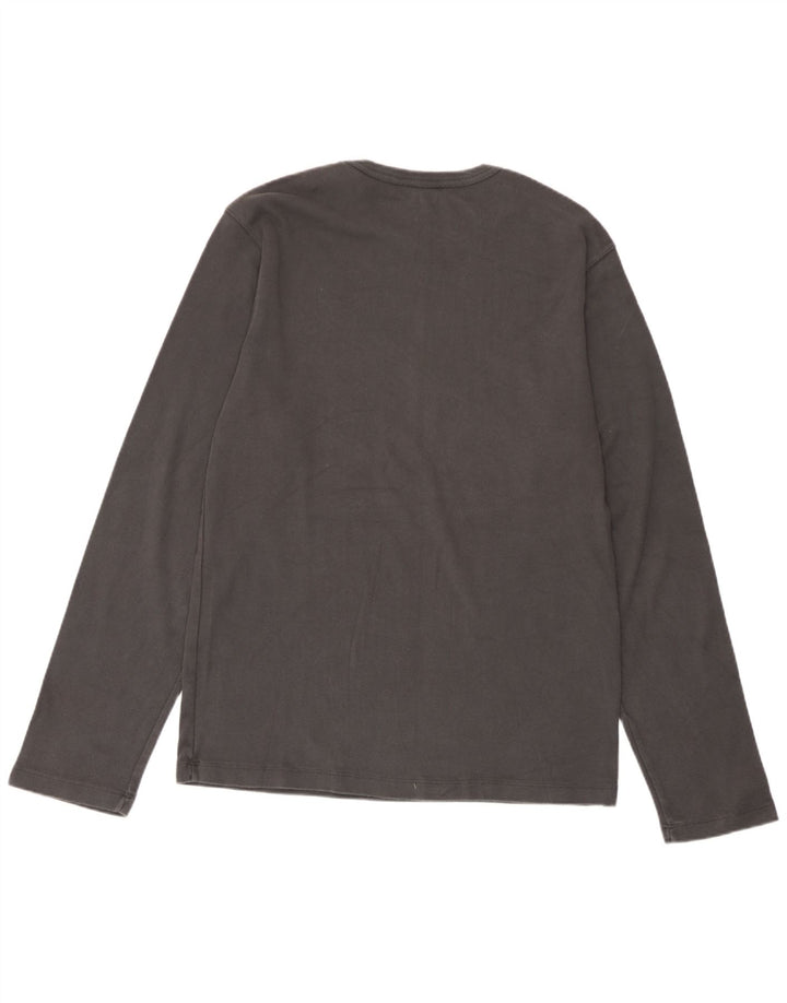 Gap Hombre Entallado Top Manga Larga Algodón Gris Grande