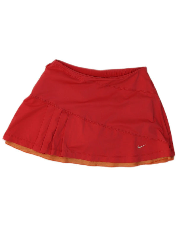 Nike Falda de tenis Dri Fit para mujer UK 8/10 Small Rojo Poliéster