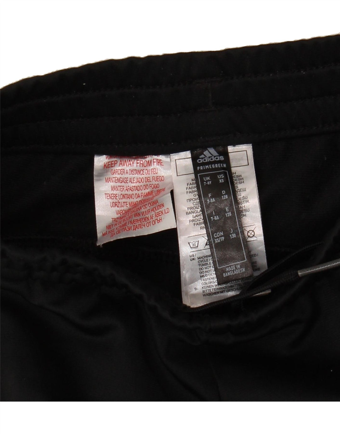 ADIDAS Boys Tracksuit Trousers 7-8 Years  Black Polyester Vintage Adidas and Second-Hand Adidas from Messina Hembry 