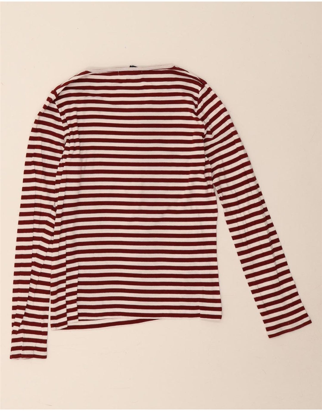 Gant Mujer Top Manga Larga UK 42 Medio Borgoña Rayas