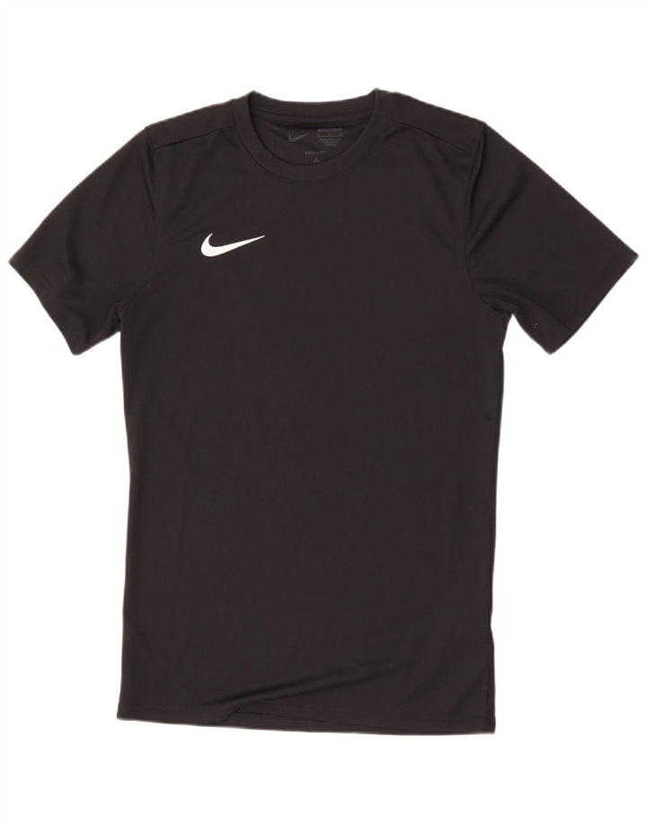 Nike - Camiseta ajustada Dri Fit para hombre, talla pequeña, poliéster negro