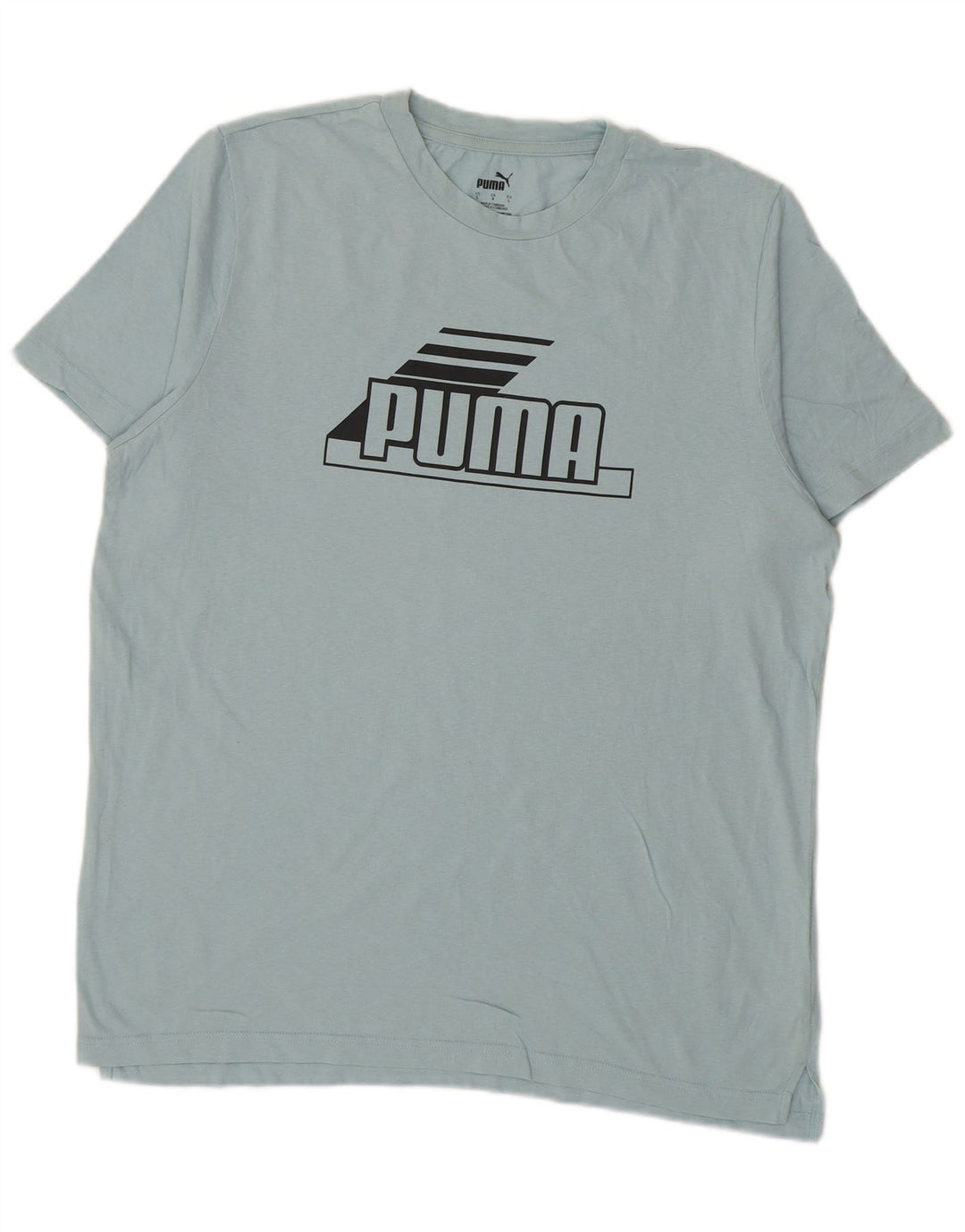 Puma Camiseta gráfica para hombre Top grande de algodón turquesa