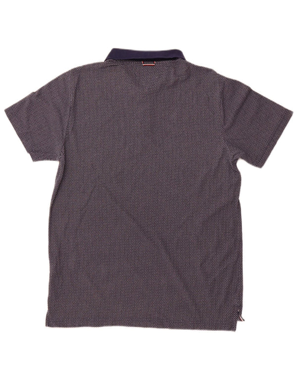 TOMMY HILFIGER Polo para hombre XL Algodón con lunares azul marino