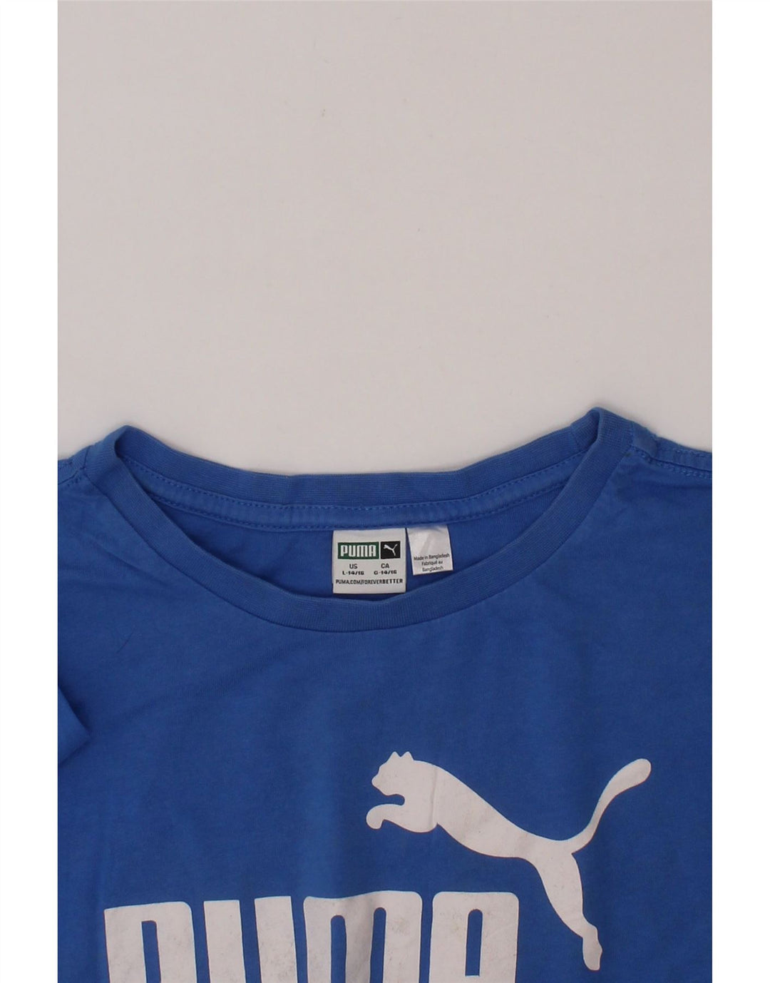 PUMA Boys Graphic T-Shirt Top 14-15 Years Large  Blue Vintage Puma and Second-Hand Puma from Messina Hembry 