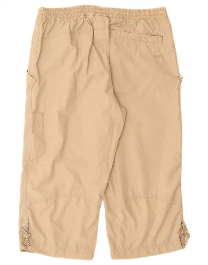 Adidas Mens Capri Chándal Pantalones Reino Unido 10 Pequeño Beige Poliéster